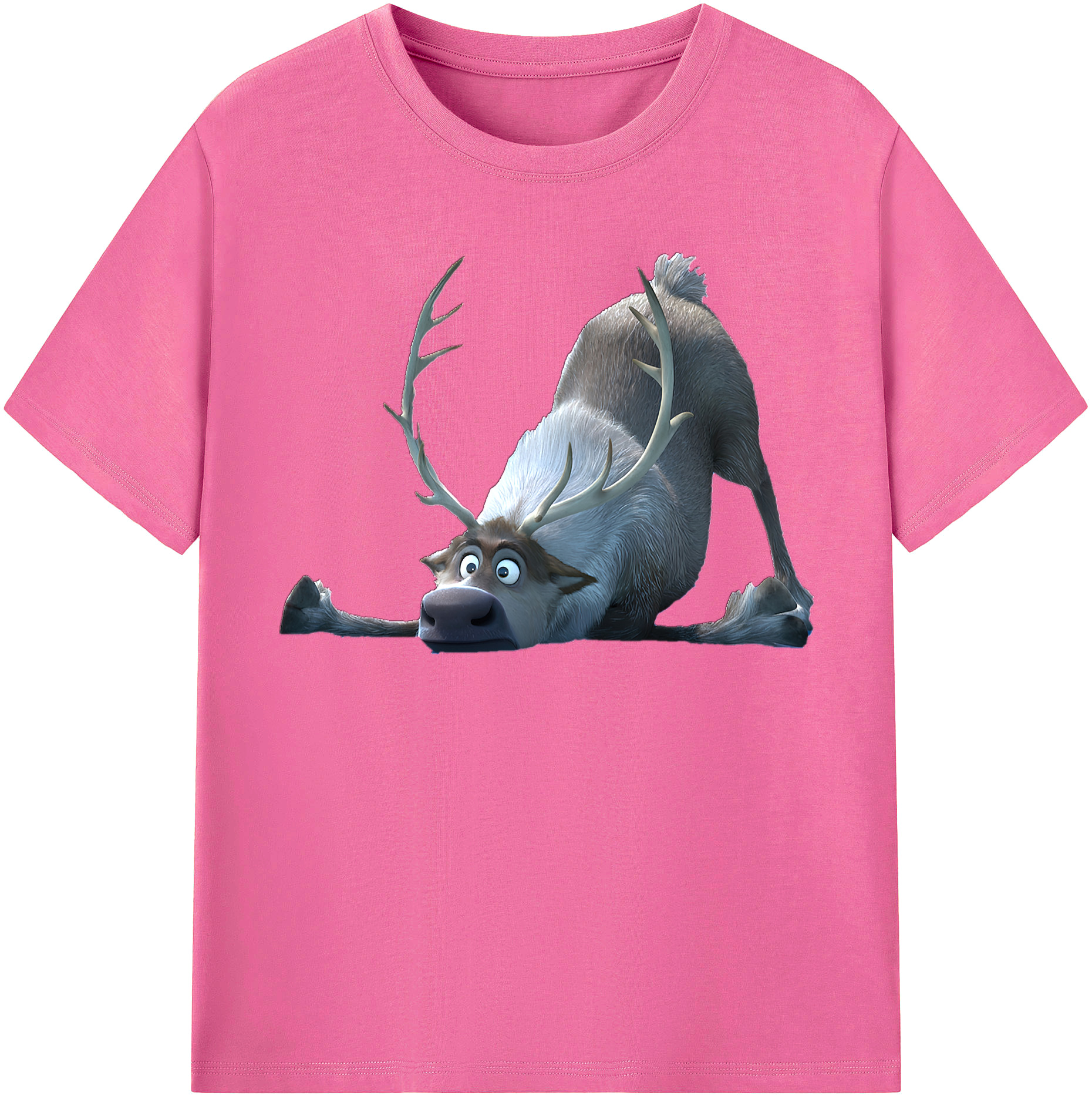（画像用） アナと雪の女王 アンナ エルサ Frozen Anna Elsa レディースカジュアルプリントTシャツ（綿100％）